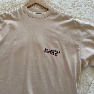 Balenciaga Light Beige Short Sleeve Tee
